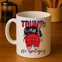 Trump Girl No Apologies Patriotic American Coffee Mug thumb 4