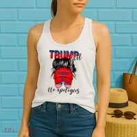 Trump Girl No Apologies Patriotic American Women's Tank Top thumb 2