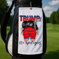 Trump Girl No Apologies Patriotic American Golf Towel thumb 2