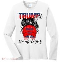 Trump Girl No Apologies Patriotic American Women's Long Sleeve Shirt thumb 0