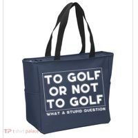 ⛳ To Golf Or Not To Golf What A Stupid Question Tote Bag thumb 2
