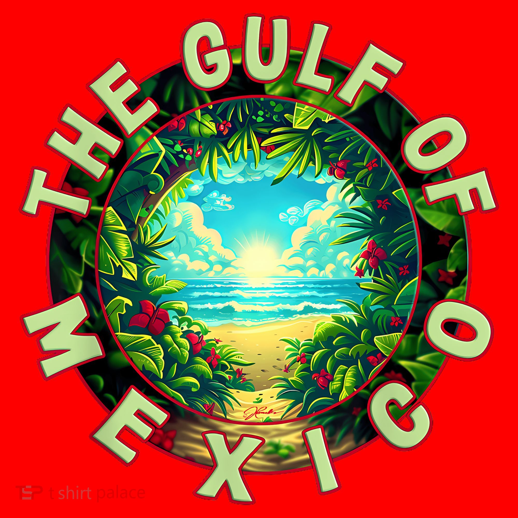 The Gulf Of Mexico Beach Santa Hat