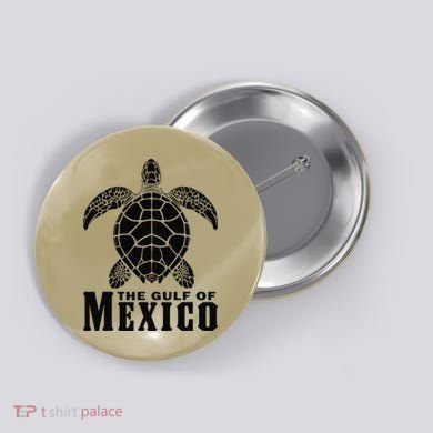 The Gulf Of Mexico Sea Turtle Beach Gift Button