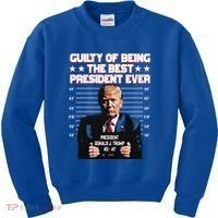 Trump Guilty Of Being The Best President Ever Kids Sweatshirt thumb 0