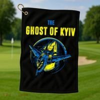 The Ghost Of Kyiv Ukraine Golf Towel thumb 1