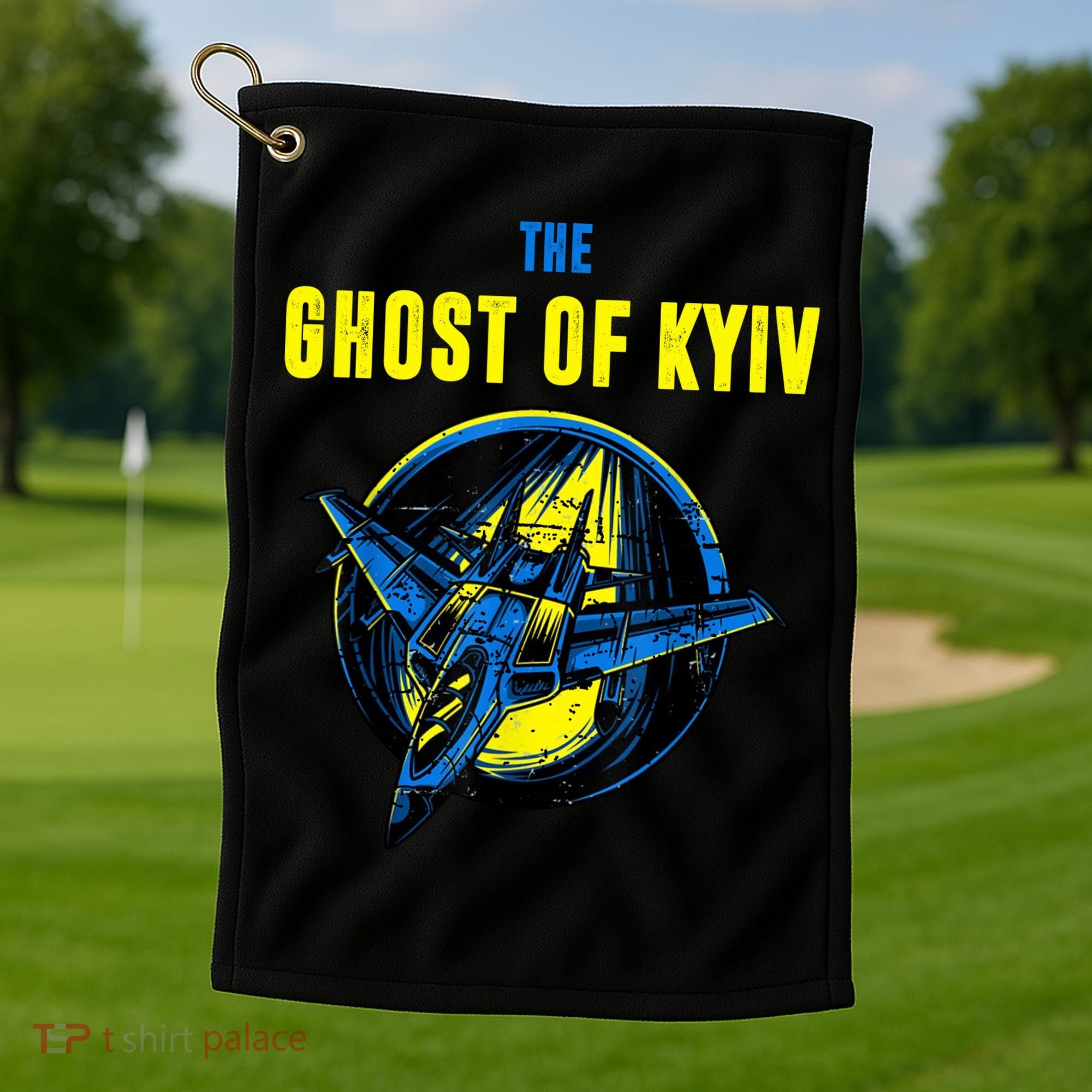 The Ghost Of Kyiv Ukraine Golf Towel