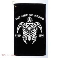 The Gulf of Mexico ESTD 1550 Turtle Golf Towel thumb 0