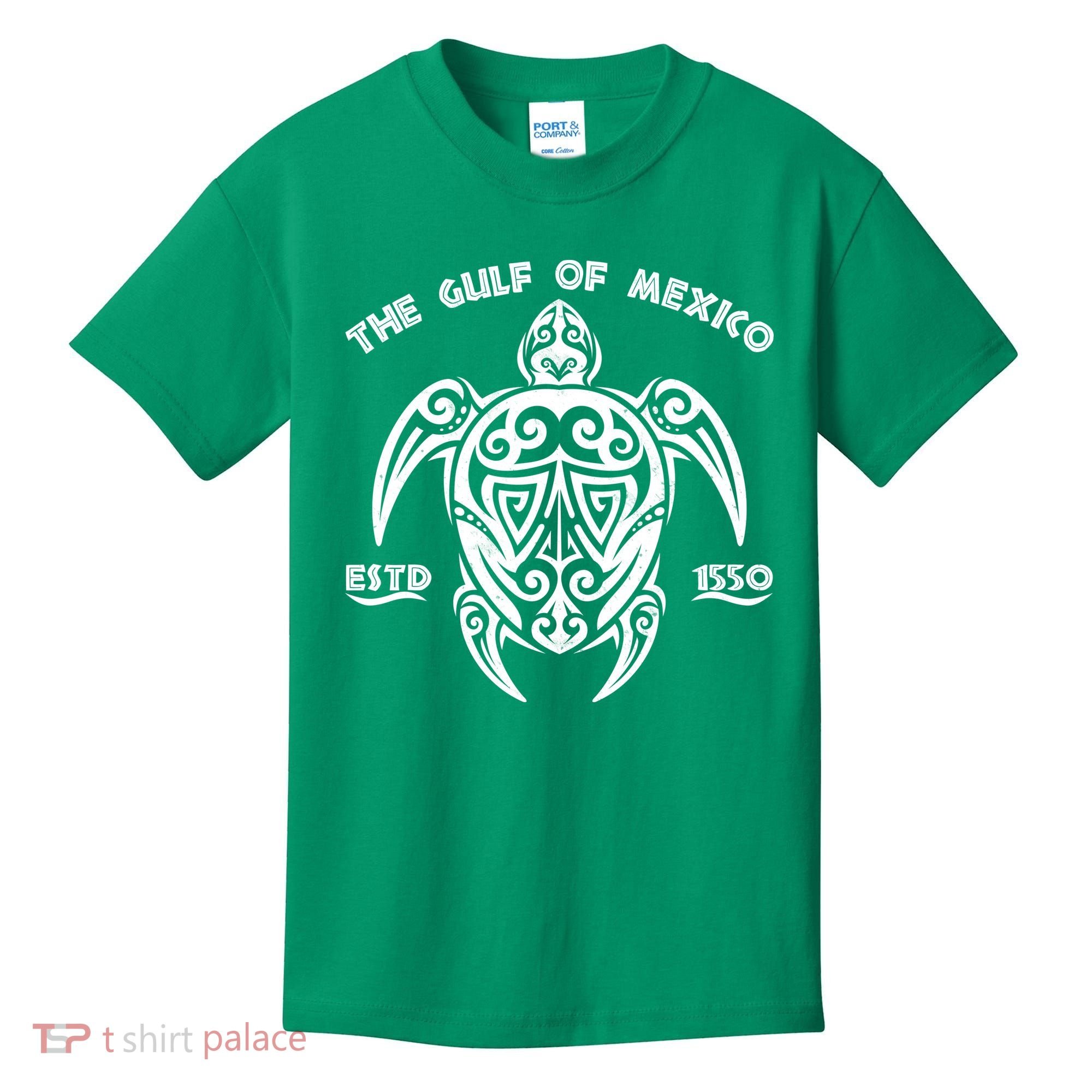 The Gulf of Mexico ESTD 1550 Turtle Kids T-Shirt