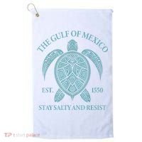 the Gulf of Mexico turtle Golf Towel thumb 0