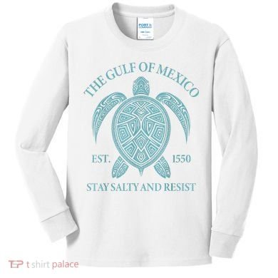 the Gulf of Mexico turtle Kids Long Sleeve Shirt