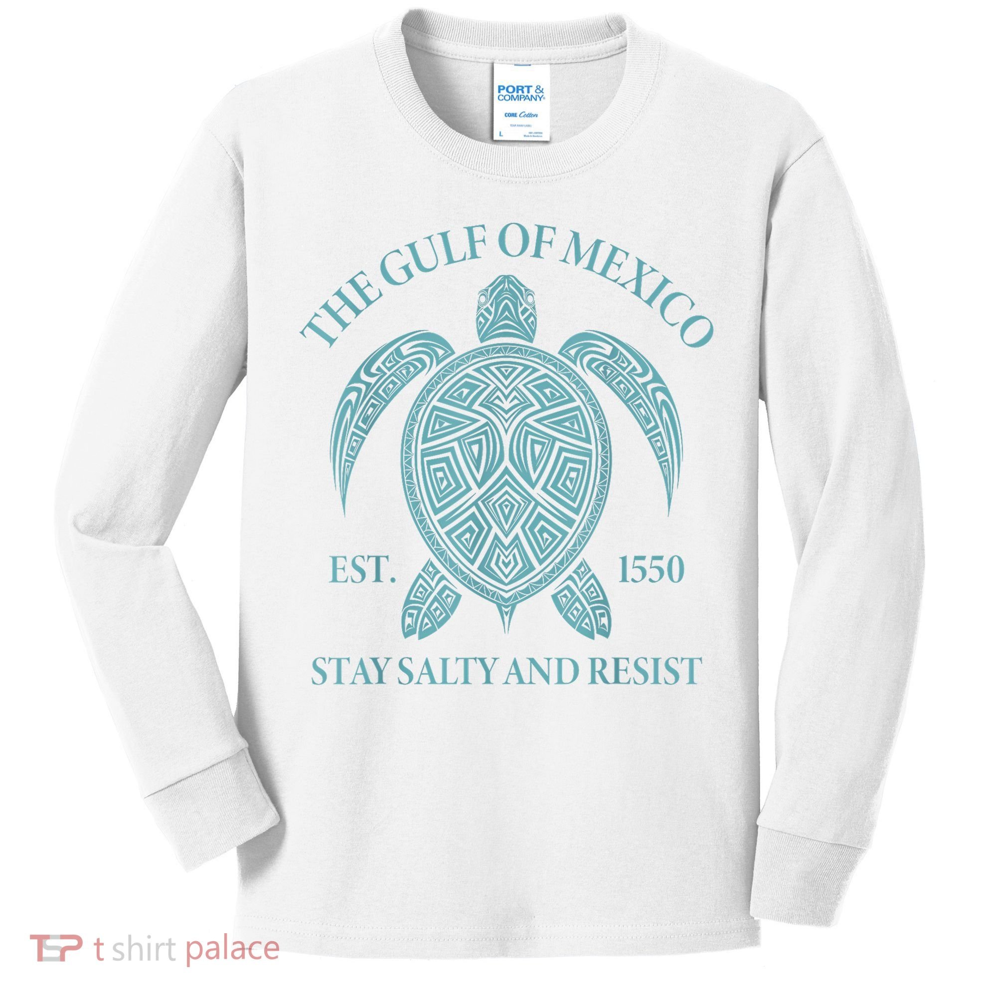 the Gulf of Mexico turtle Kids Long Sleeve Shirt