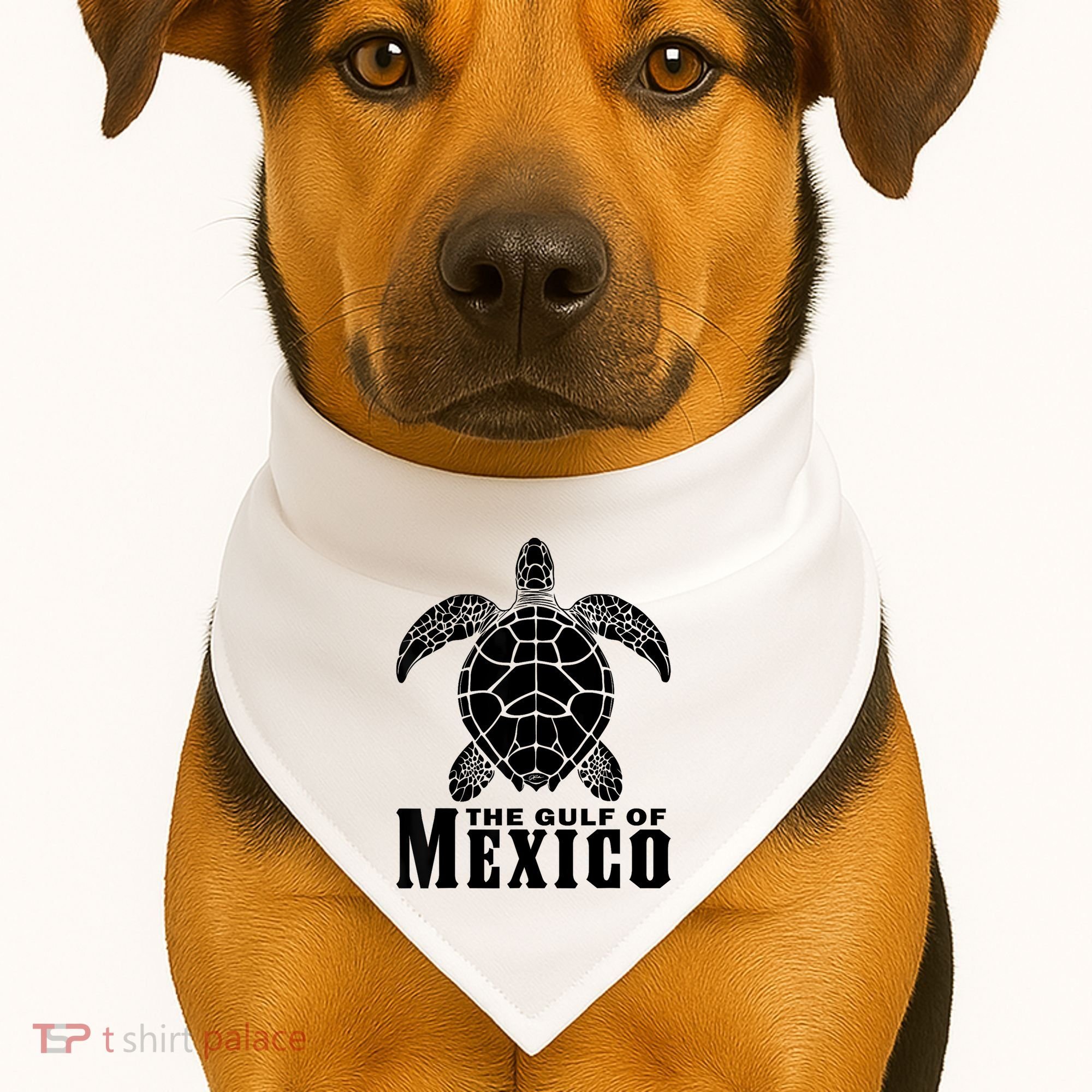 The Gulf Of Mexico Sea Turtle Beach USA-Made Doggie Bandana