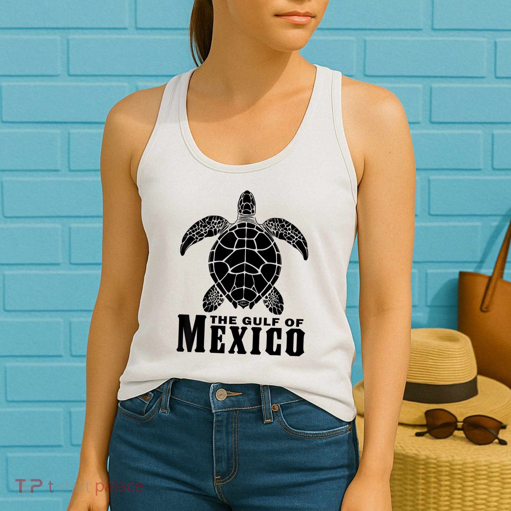 The Gulf Of Mexico Sea Turtle Beach Women's Tank Top