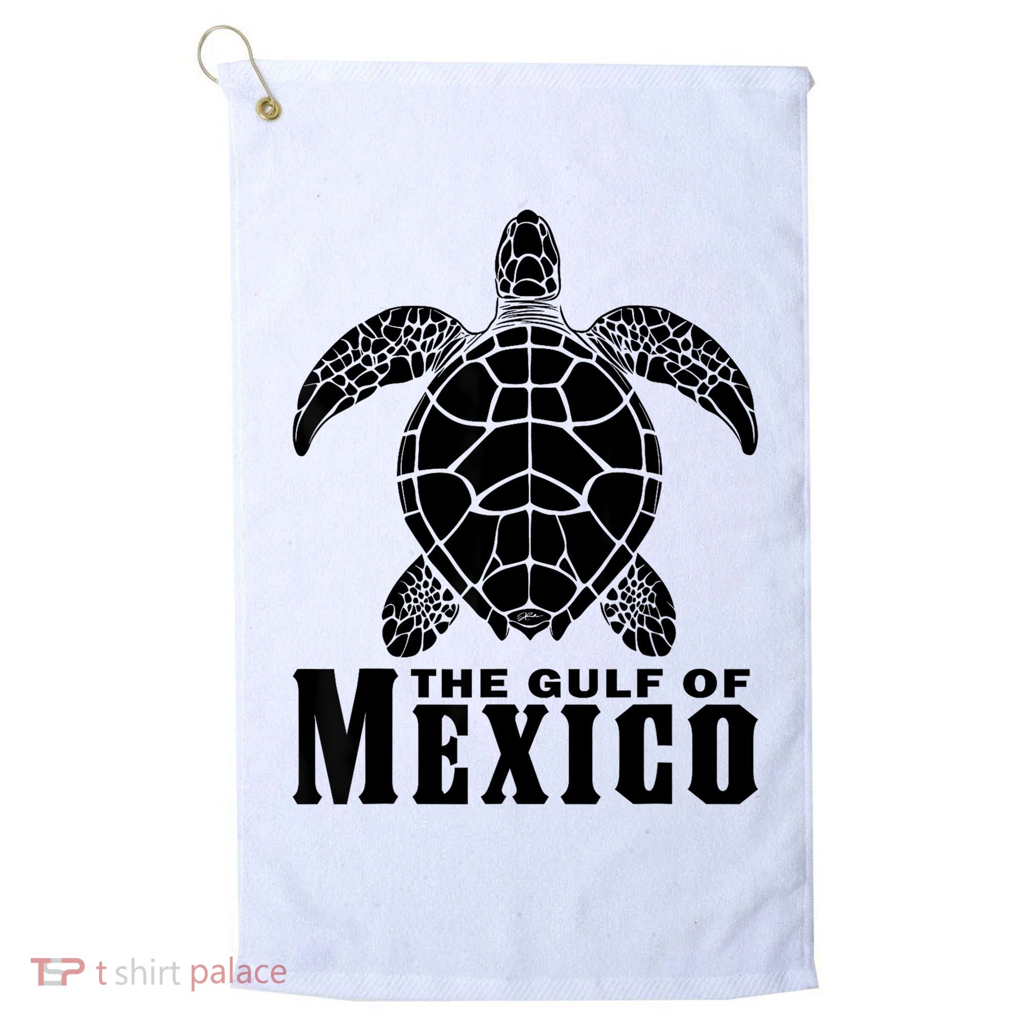 The Gulf Of Mexico Sea Turtle Beach Golf Towel