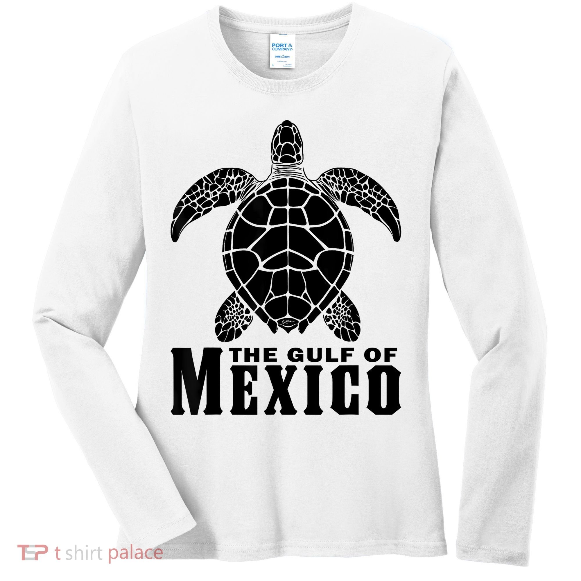 The Gulf Of Mexico Sea Turtle Beach Women's Long Sleeve Shirt