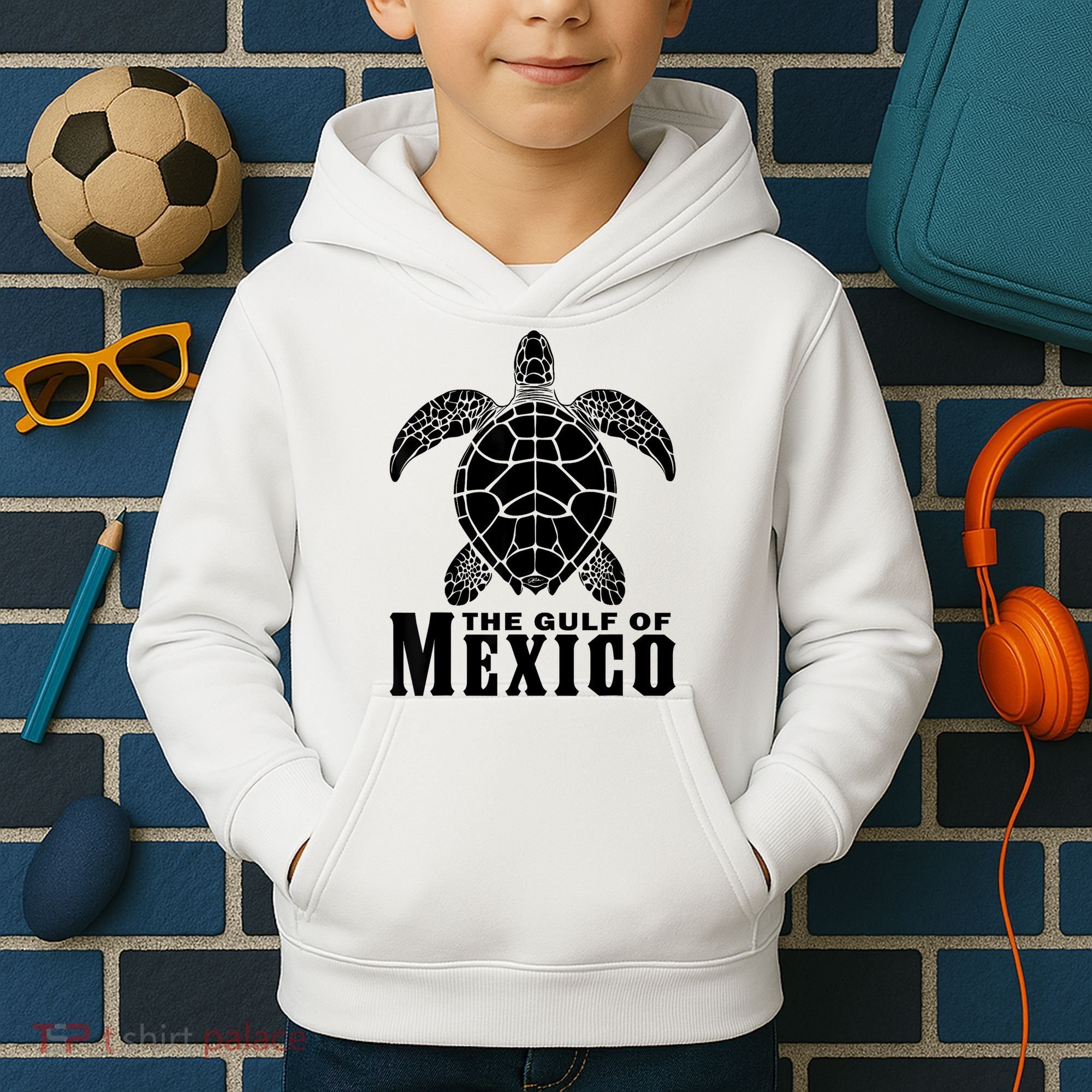 The Gulf Of Mexico Sea Turtle Beach Kids Hoodie