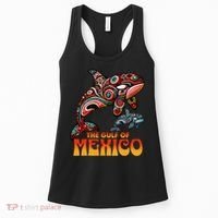 The Gulf Of Mexico EDM Music Rave Aztec Sea Turtle Graphic Women's Tank Top thumb 0