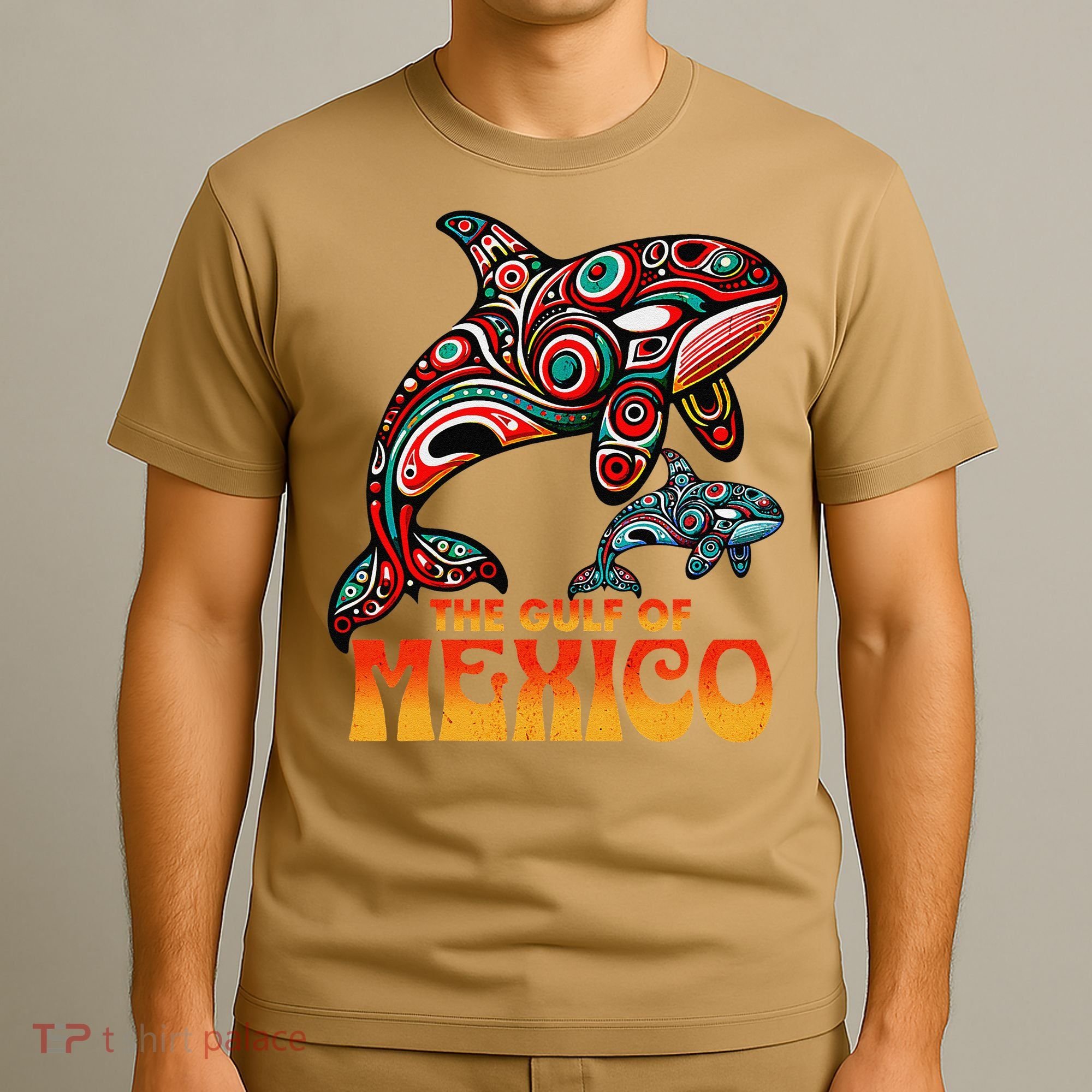 The Gulf Of Mexico EDM Music Rave Aztec Sea Turtle Graphic T-Shirt