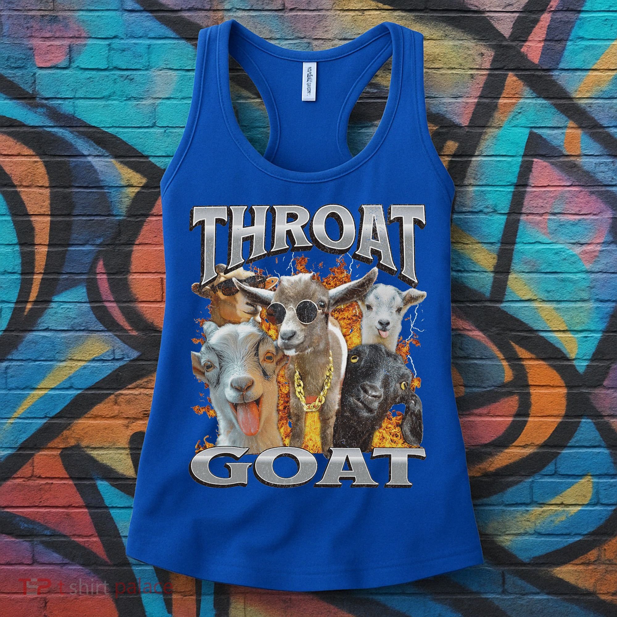 Throat Goat Offensive Adult Humor Bootleg Women's Tank Top