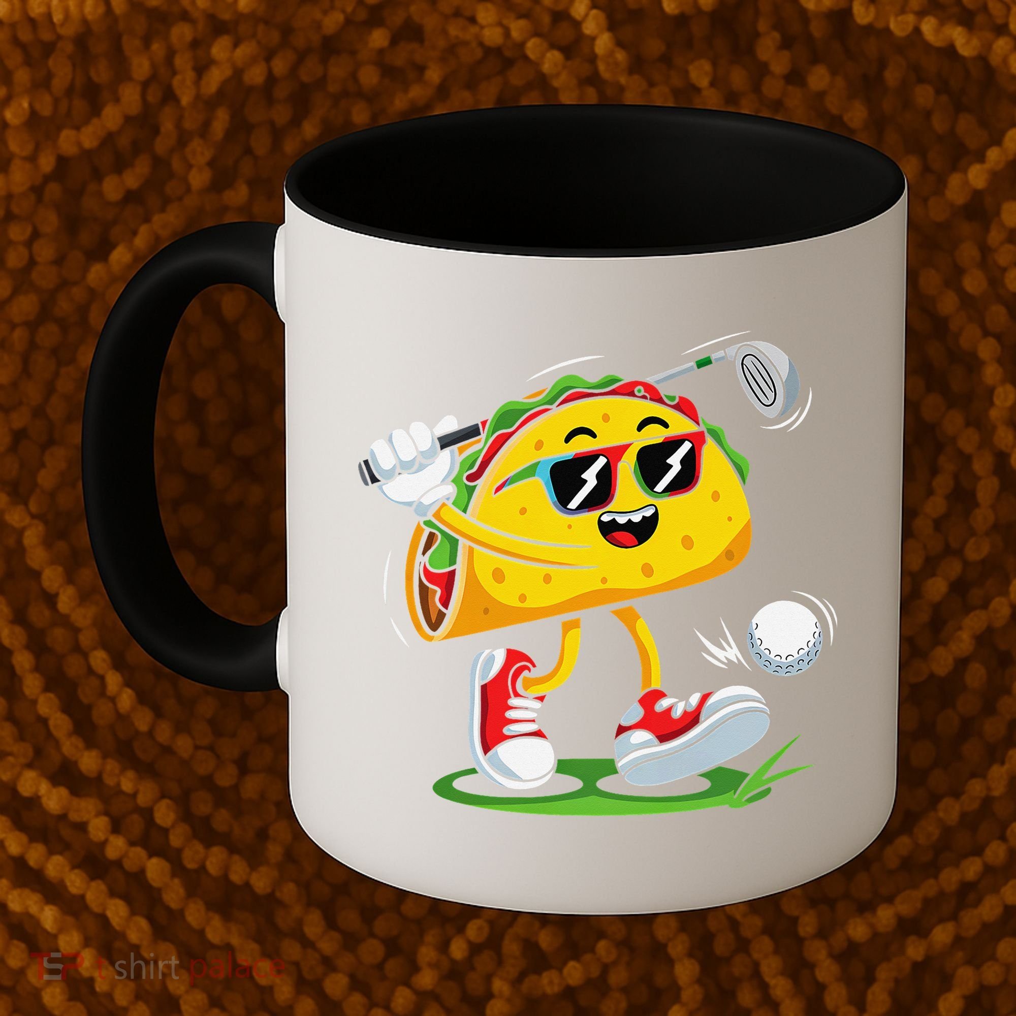 Taco Golf Player Cinco De Mayo Food Fiesta Mexican Golfer Coffee Mug