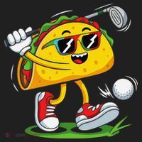 Taco Golf Player Cinco De Mayo Food Fiesta Mexican Golfer Beanie thumb 2