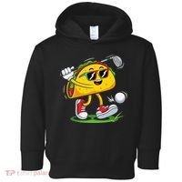 Taco Golf Player Cinco De Mayo Food Fiesta Mexican Golfer Toddler Hoodie thumb 0