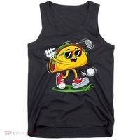 Taco Golf Player Cinco De Mayo Food Fiesta Mexican Golfer Tank Top thumb 0