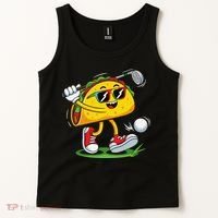 Taco Golf Player Cinco De Mayo Food Fiesta Mexican Golfer Tank Top thumb 2