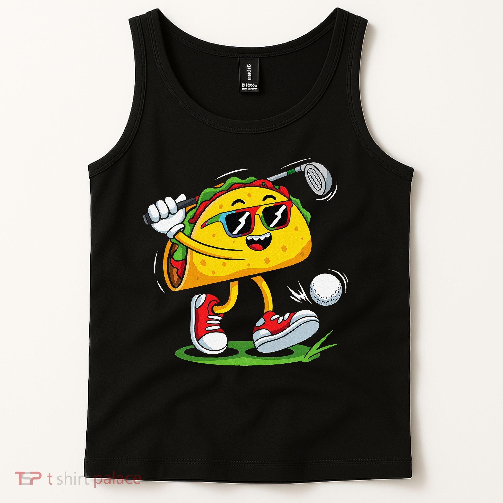 Taco Golf Player Cinco De Mayo Food Fiesta Mexican Golfer Tank Top