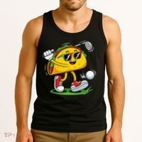 Taco Golf Player Cinco De Mayo Food Fiesta Mexican Golfer Tank Top thumb 3