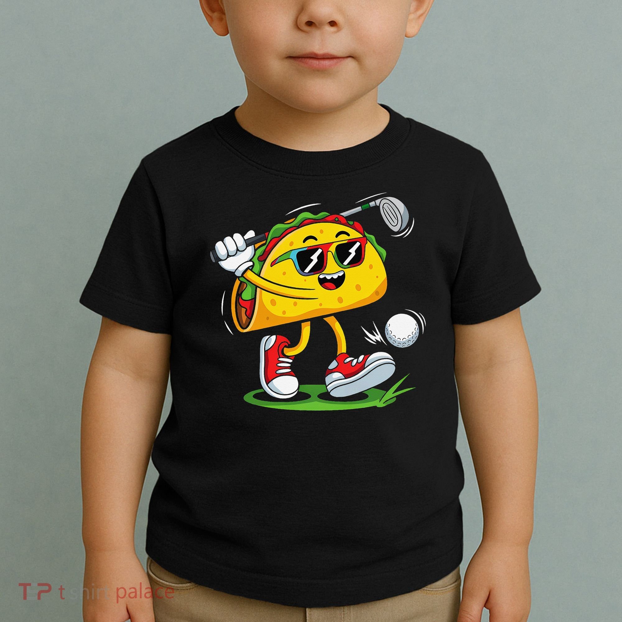 Taco Golf Player Cinco De Mayo Food Fiesta Mexican Golfer Toddler T-Shirt