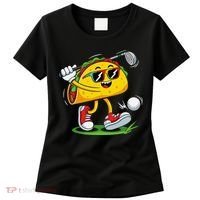 Taco Golf Player Cinco De Mayo Food Fiesta Mexican Golfer Women's T-Shirt thumb 0
