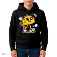 Taco Golf Player Cinco De Mayo Food Fiesta Mexican Golfer Kids Hoodie thumb 4
