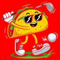 Taco Golf Player Cinco De Mayo Food Fiesta Mexican Golfer Santa Hat thumb 1
