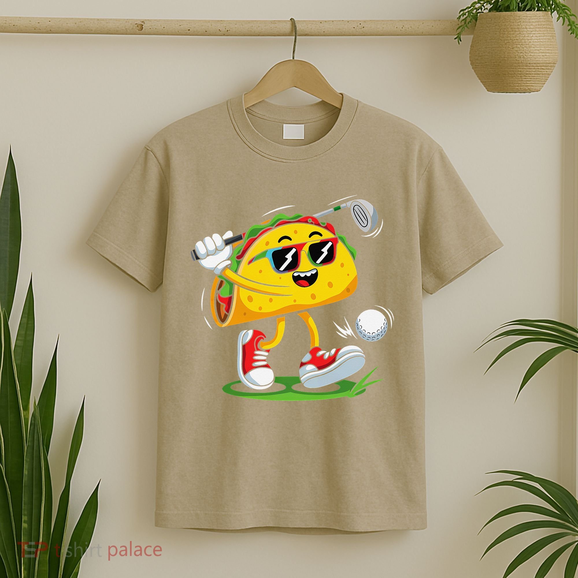 Taco Golf Player Cinco De Mayo Food Fiesta Mexican Golfer T-Shirt