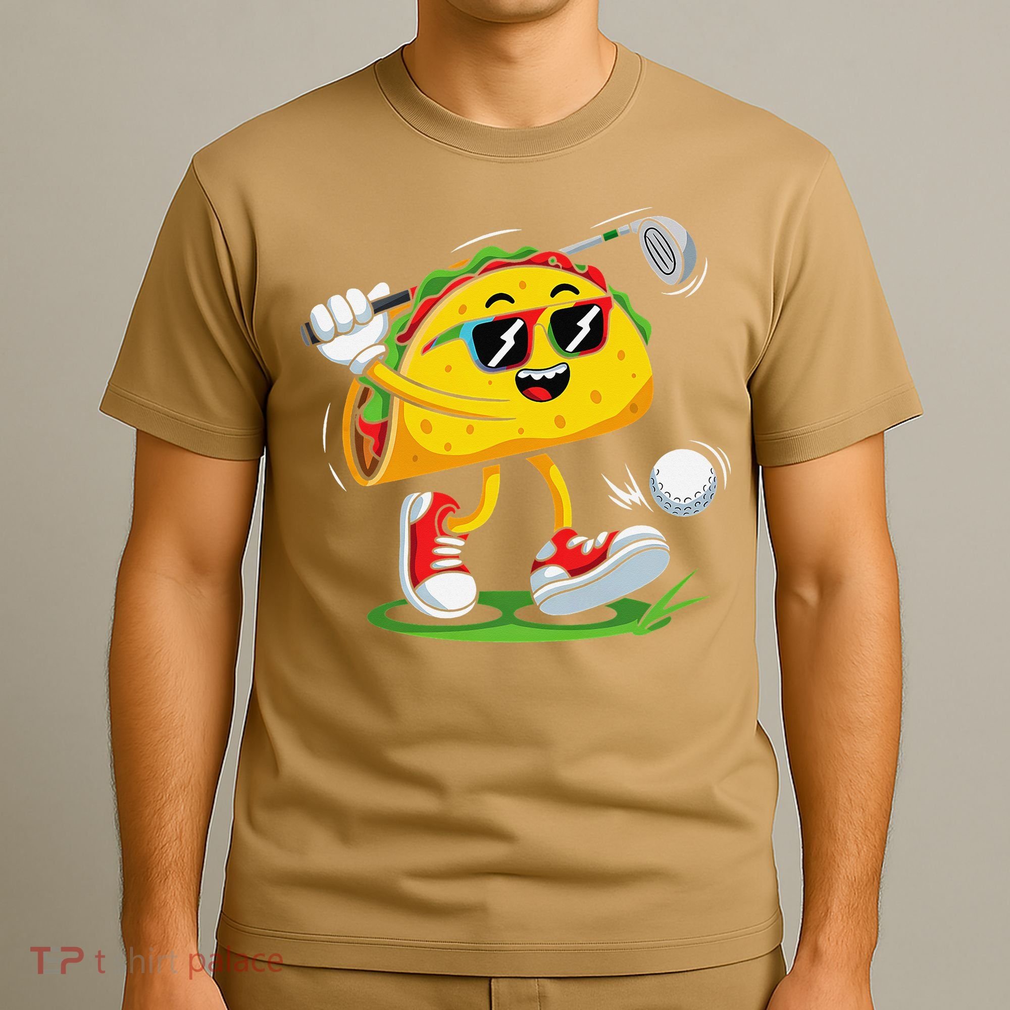 Taco Golf Player Cinco De Mayo Food Fiesta Mexican Golfer T-Shirt