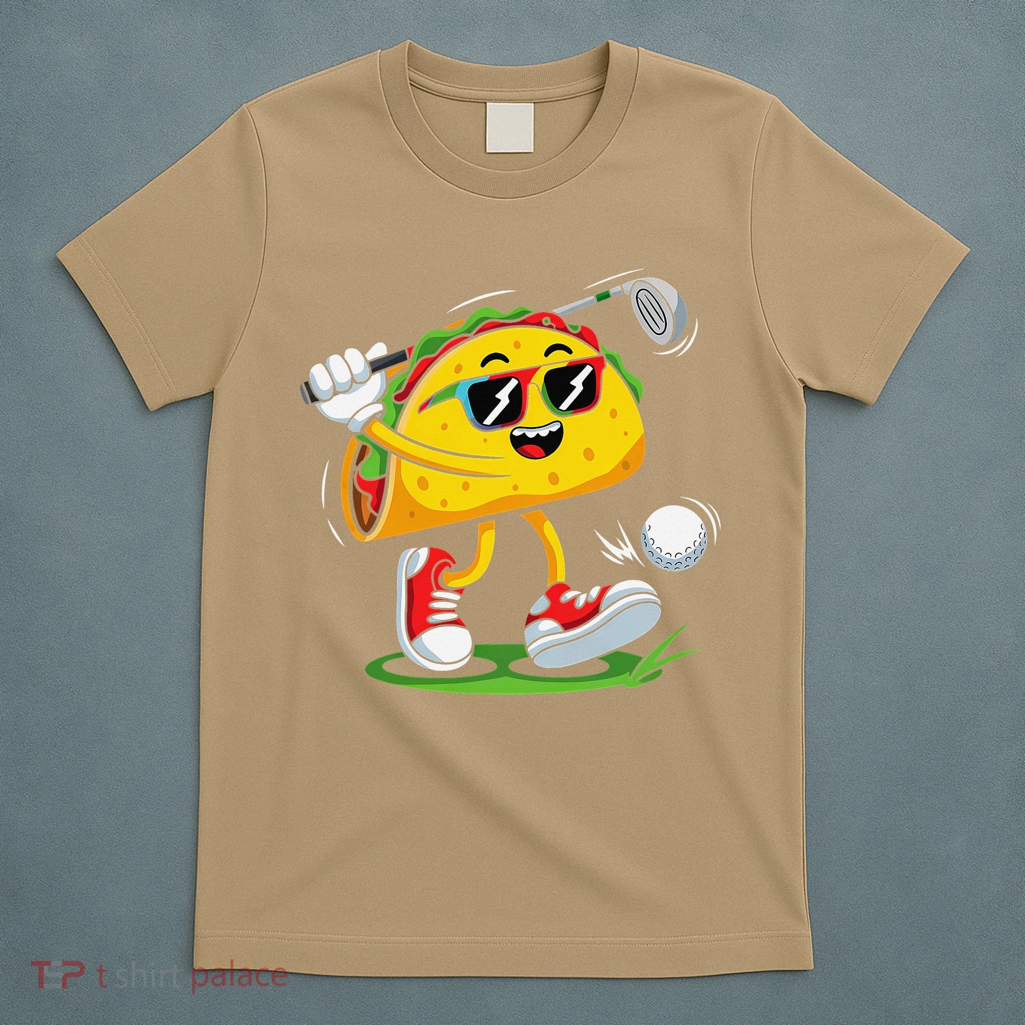 Taco Golf Player Cinco De Mayo Food Fiesta Mexican Golfer T-Shirt