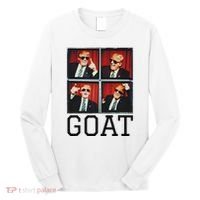 The Greatest President Photobooth Cool Donald Trump Goat Long Sleeve Shirt thumb 0