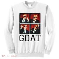 The Greatest President Photobooth Cool Donald Trump Goat Sweatshirt thumb 0