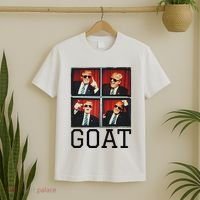 The Greatest President Photobooth Cool Donald Trump Goat T-Shirt thumb 2