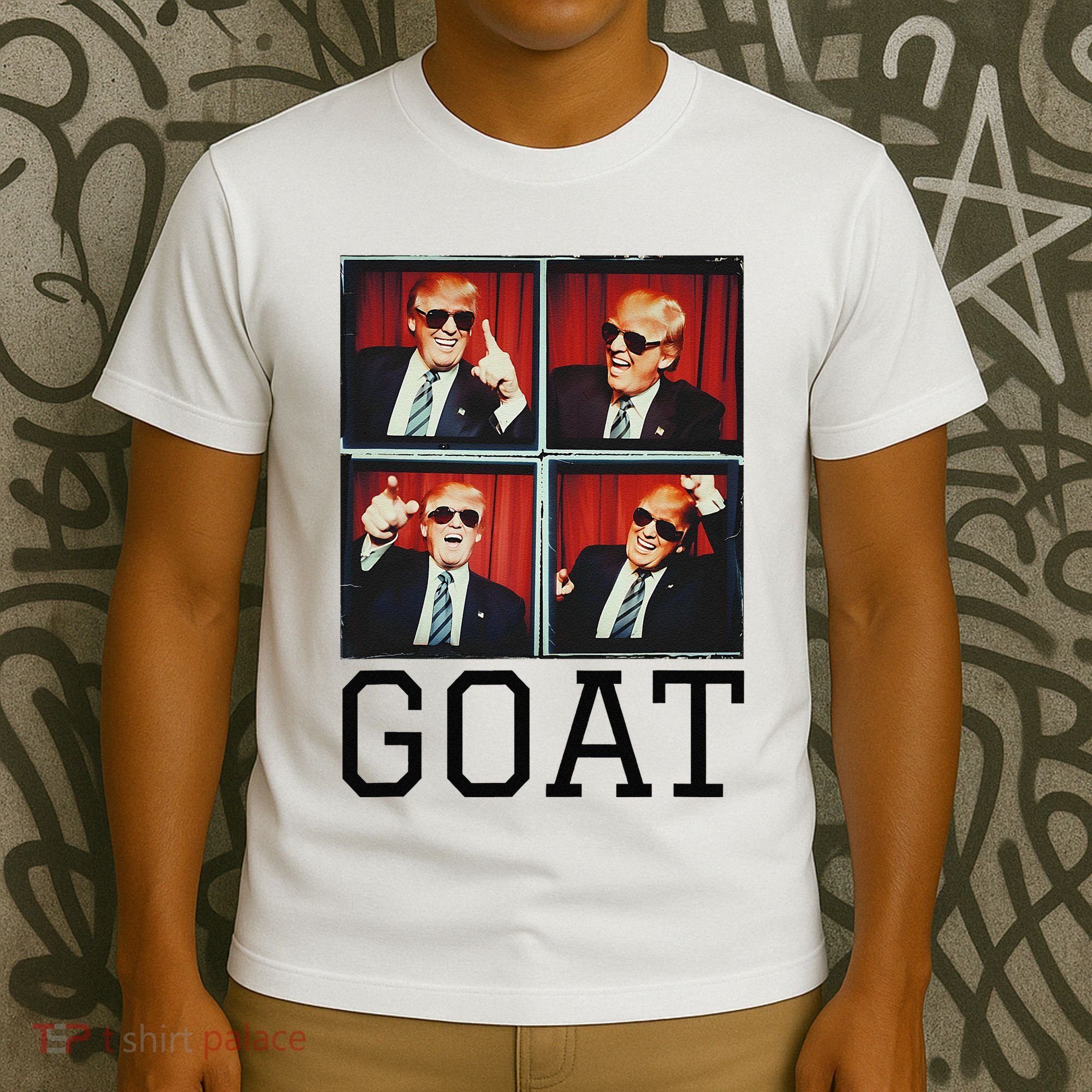 The Greatest President Photobooth Cool Donald Trump Goat T-Shirt