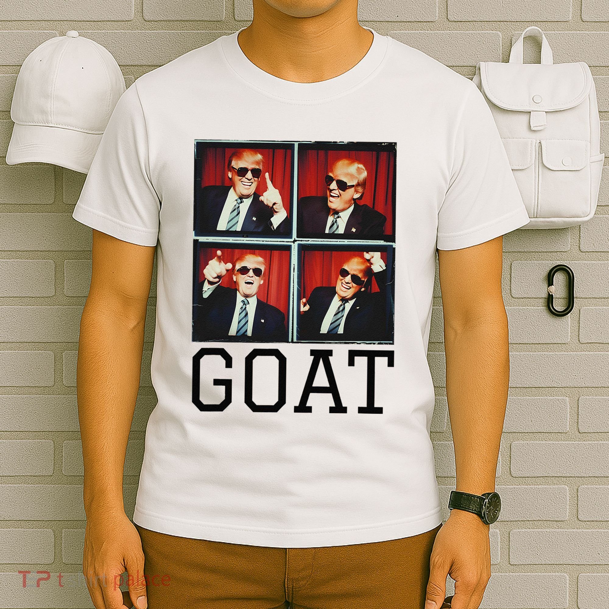 The Greatest President Photobooth Cool Donald Trump Goat T-Shirt