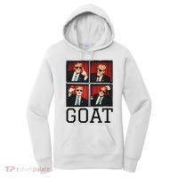The Greatest President Photobooth Cool Donald Trump Goat Women's Hoodie thumb 0