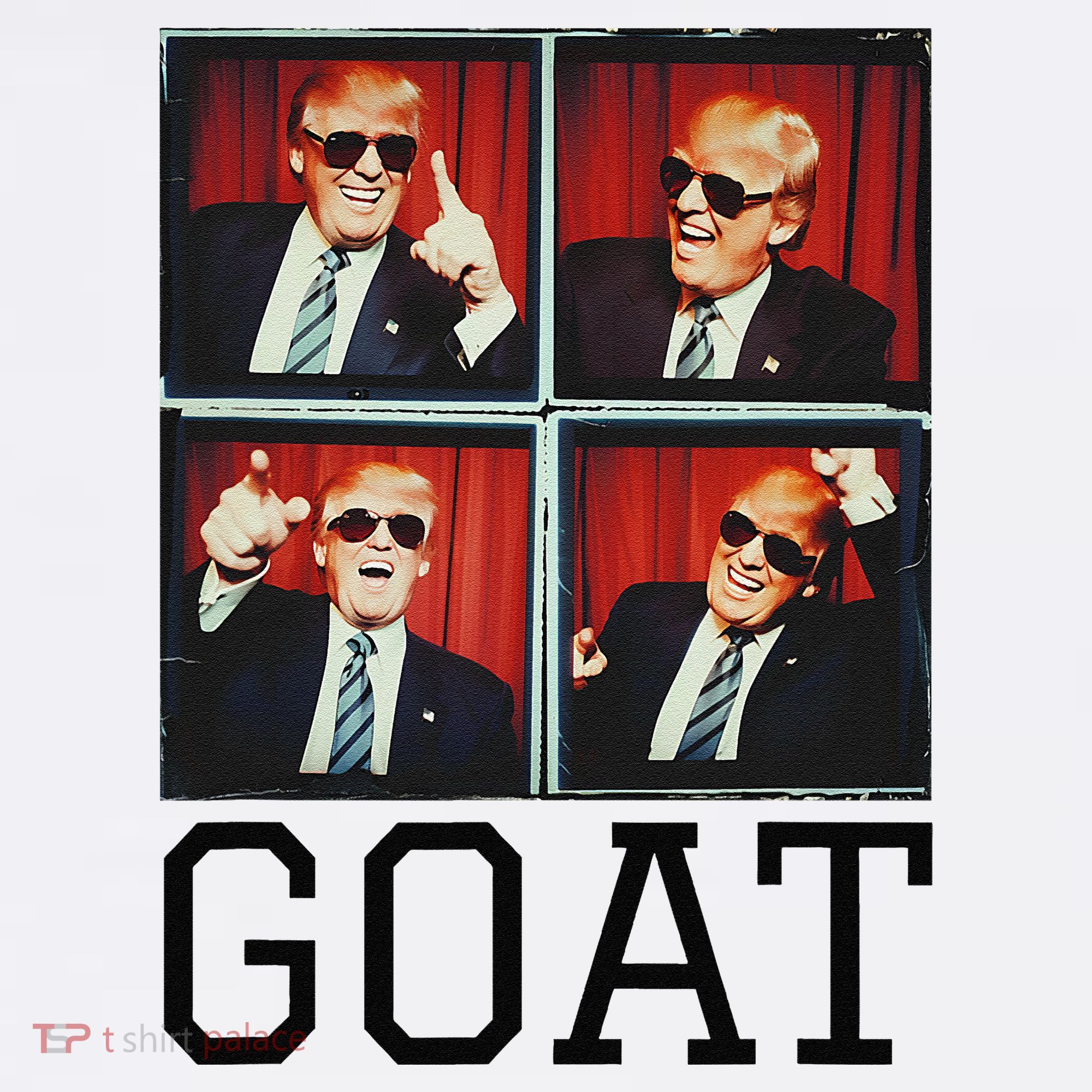 The Greatest President Photobooth Cool Donald Trump Goat Women's Tank Top