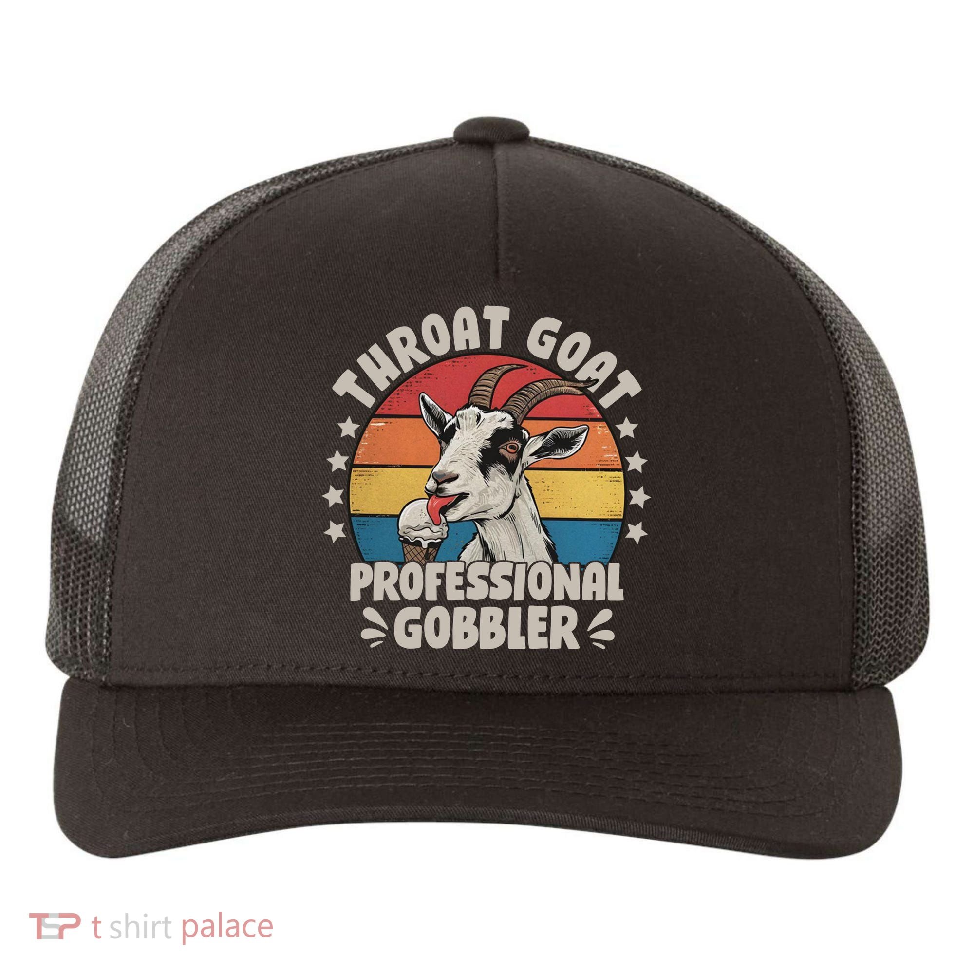 Throat Goat Professional Gobbler Funny Yupoong Adult 5-Panel Trucker Hat