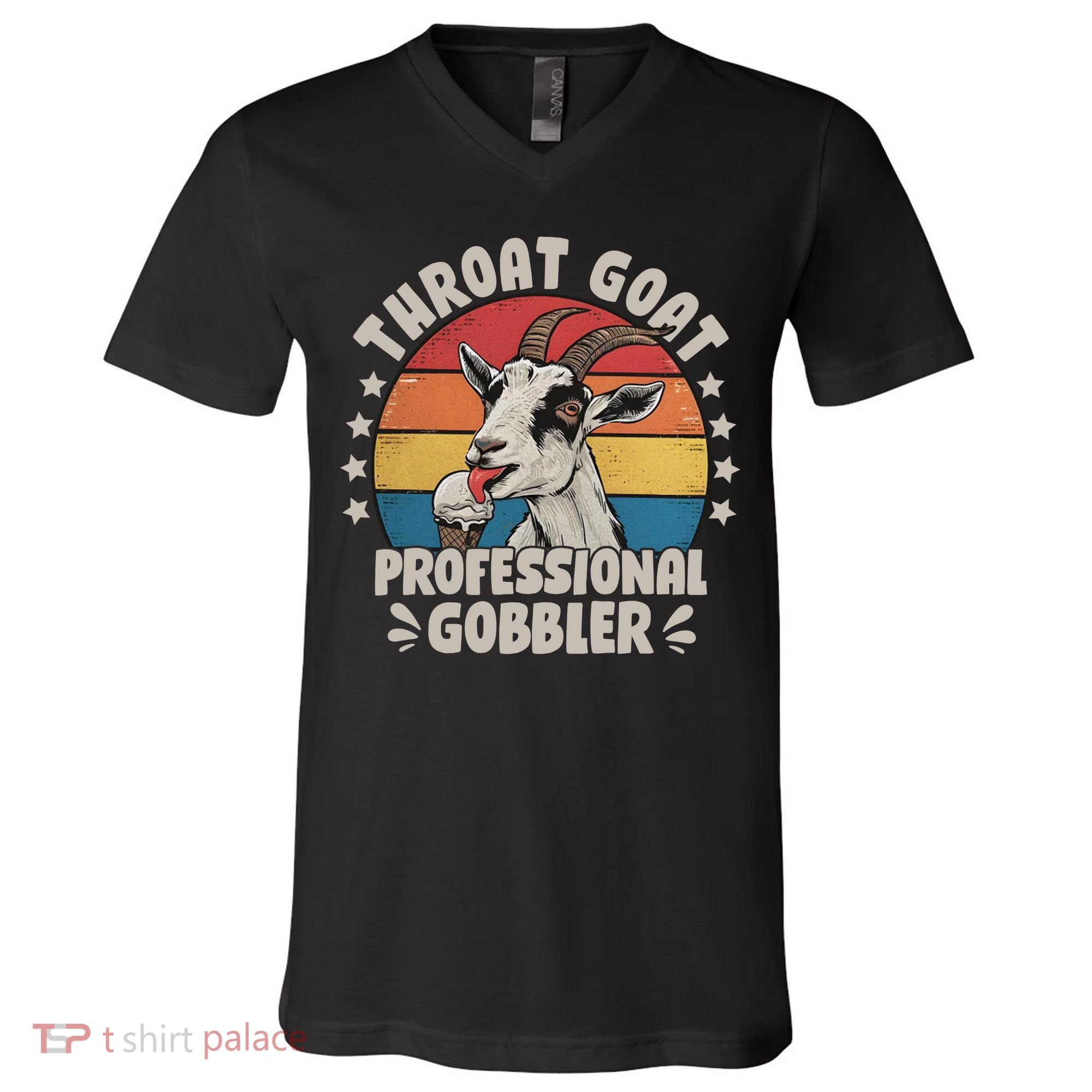 Throat Goat Professional Gobbler Funny V-Neck T-Shirt