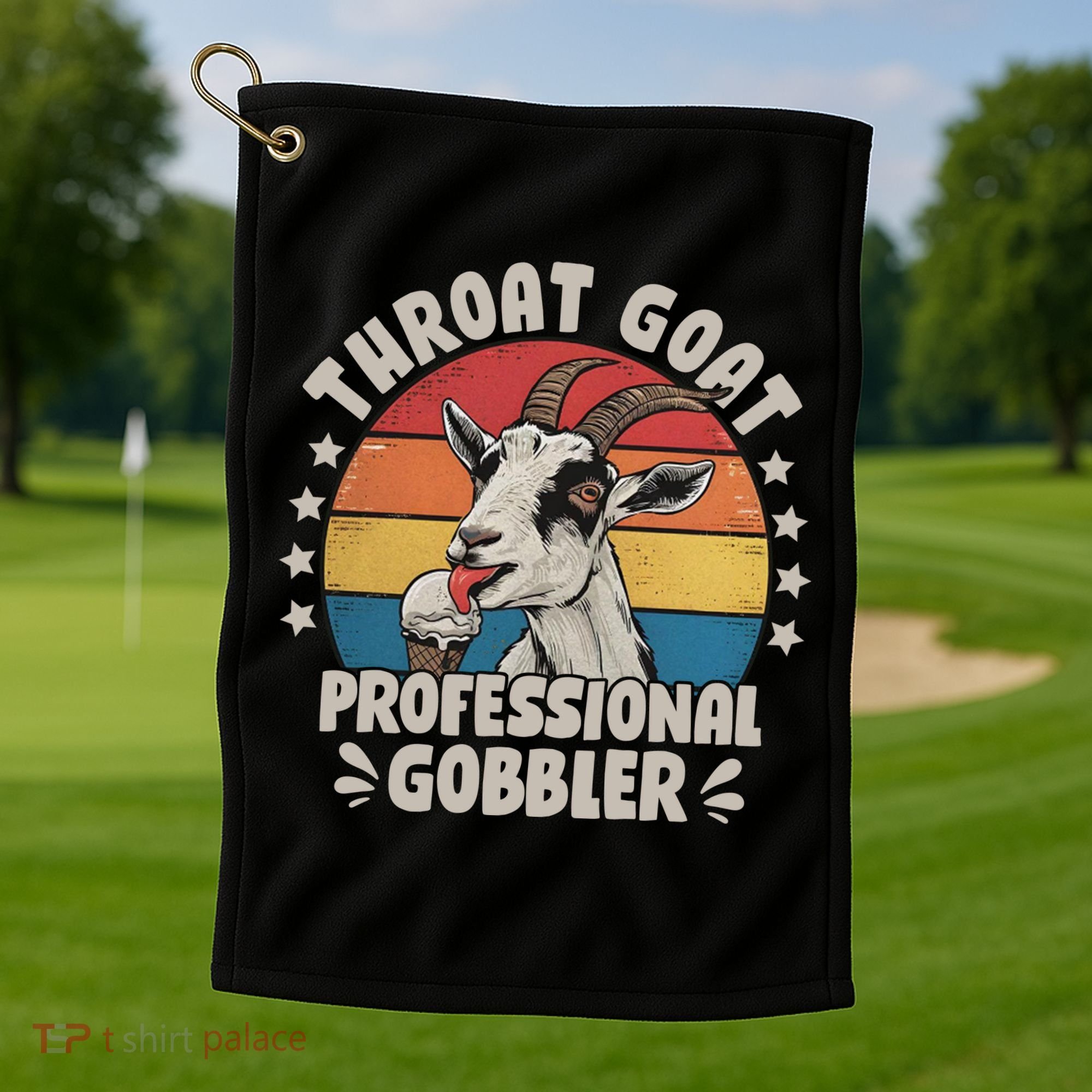 Throat Goat Professional Gobbler Funny Golf Towel