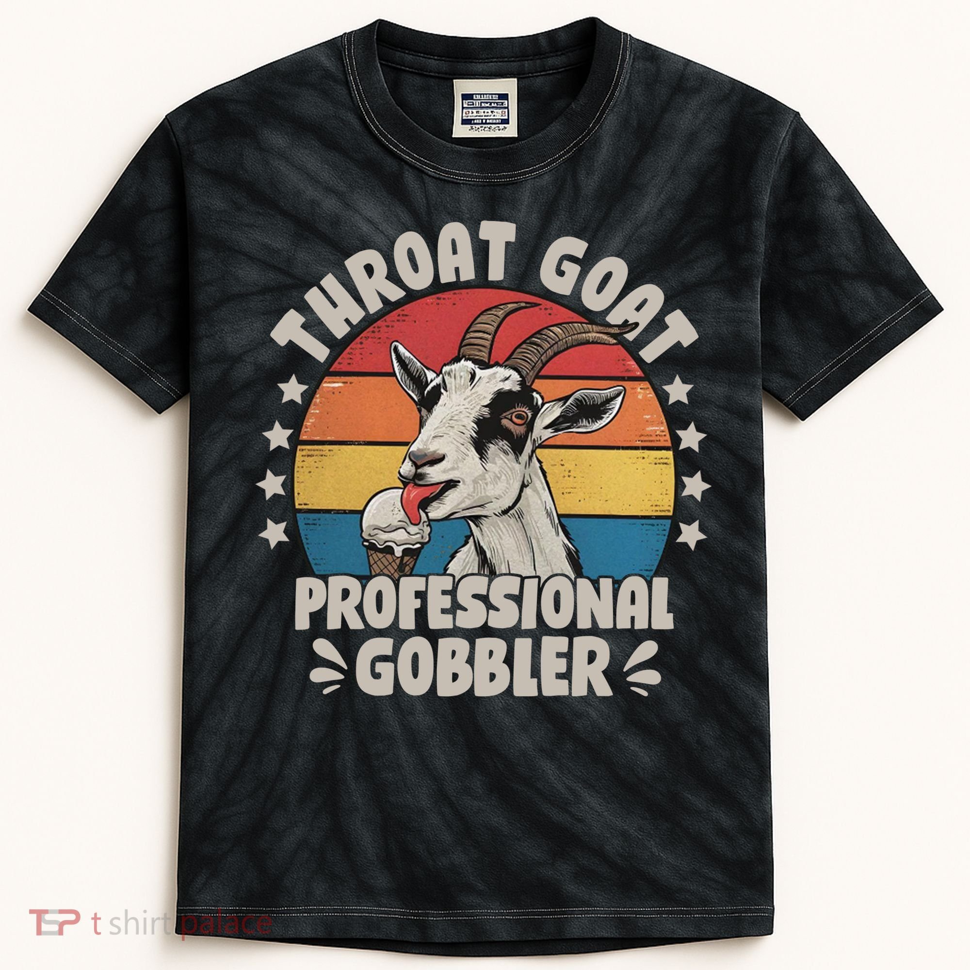 Throat Goat Professional Gobbler Funny Kids Tie-Dye T-Shirt