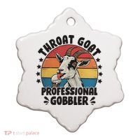 Throat Goat Professional Gobbler Funny Ceramic Ornament thumb 0