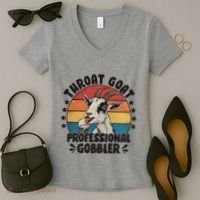 Throat Goat Professional Gobbler Funny Women's V-Neck T-Shirt thumb 2